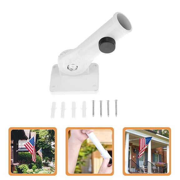 OULII 1 Set Flag Pole Holders Wall for Adjustable Flag Pole Mount Outdoors