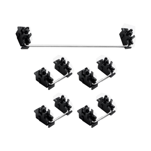 OULII 1 Set 6.25u Black Steel Key Stabilizer for Mechanical Keyboards Gamers Typists Enthusiasts