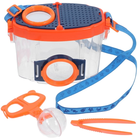 OULII 1Set Outdoor Exploration Magnifier Box for Insect Rock Shell Collection Storage