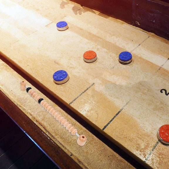 OULII 1 Set of Tabletop Score Counters Scorekeeper Wood Assorted Color for Shuffleboard Game Enthusiasts
