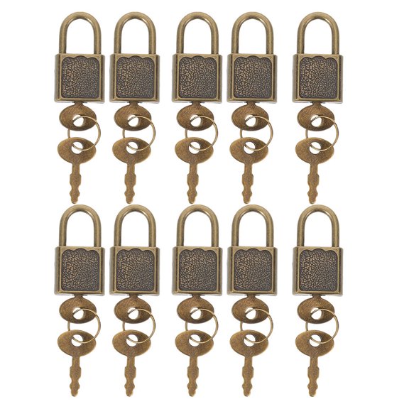 OULII 10 Sets Treasure Chest Locks Keys: Metal Padlocks With Keys For Party Favors Kids Role-Playing And Diy Craft Projects