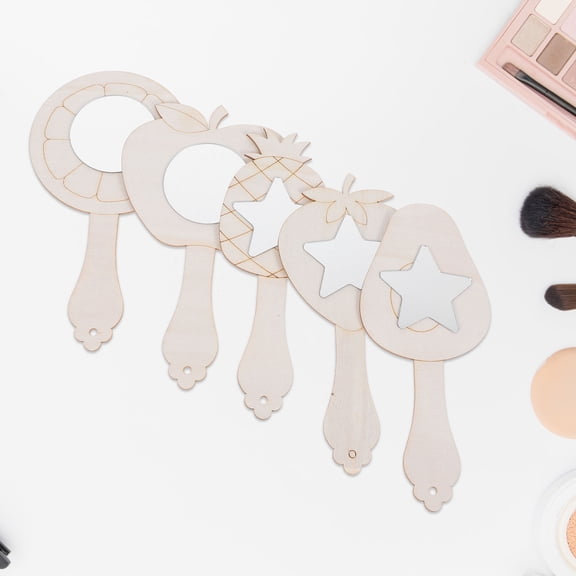 OULII 10 Sets Vintage Hand Mirror For Kids Assorted Color Art Classes Holiday Favor Craft Kit