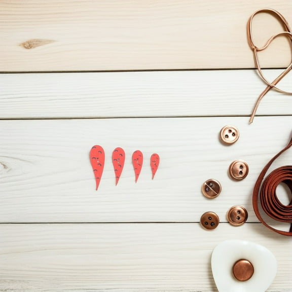 OULII 100 Pcs DIY Wood Buttons Nose Shape Buttons for Sewing Supplies Christmas Style Crafts