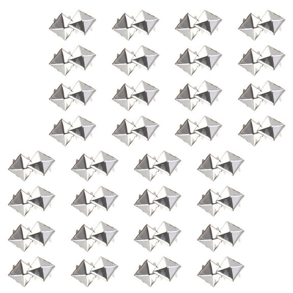 OULII 100 Pcs Punk Rivets Silver Metal Studs For Diy Crafts And Clothing Embellishments