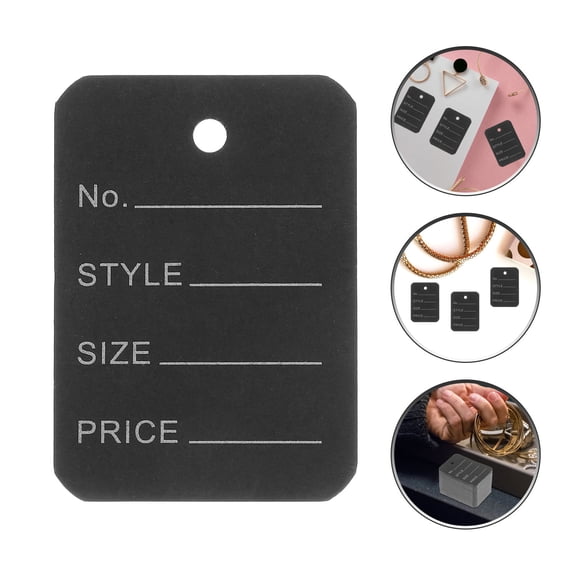 OULII Hang Labels For Clothes Black Paper 1000Pcs