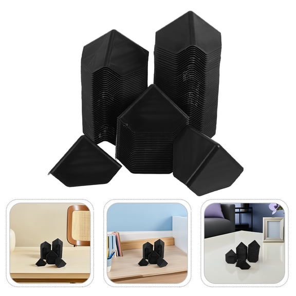OULII  Black Plastic Corner Protectors Easy Identification Reusable