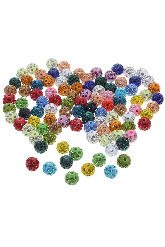 Soft Clay Rhinestone Beads for DIY Necklace and Bracelet Crafting 100Pcs