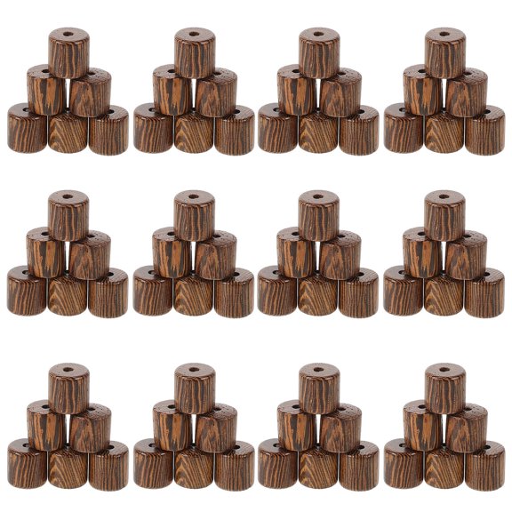 OULII Multi-Functional Coffee Wood Beads for Jewelry and Decor 100Pcs