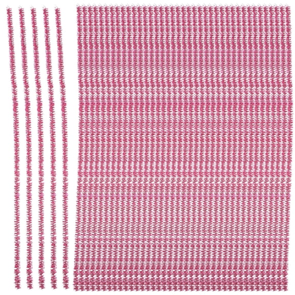 OULII 100 Pcs Rosy Chenille Stems for Crafts, Thick Twisted for Art Projects and Decorations