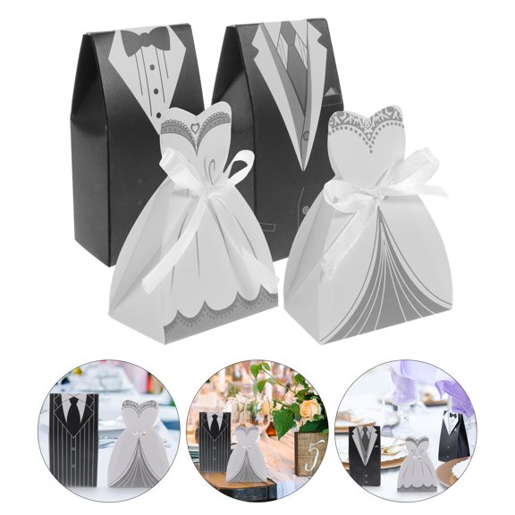 OULII 100-Piece Assorted Boxes, Wedding Candy Containers for Favor Packaging