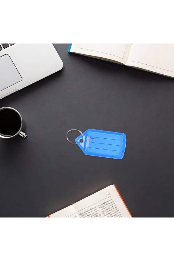 100Pcs Plastic Key Identifier Rings with Writable Labels for Home and Office Organization Multi Color