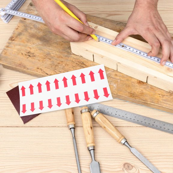 OULII 100Pcs Reusable Red Arrow Sticker for Instructions Strong Adhesion with Transparent Design