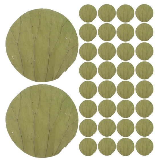 OULII 100-Pack Round Leaf Platter Liners Green Disposable Food Serving Paper Liners