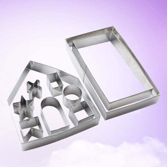 FENGGUIQU Gingerbread House Baking Mold Set Christmas Cake Moulds Eye-Catching 10Pcs