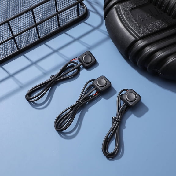OULII 10Pcs Black Car Push Button Switch Momentary Electrical Switch Durable Plastic Material
