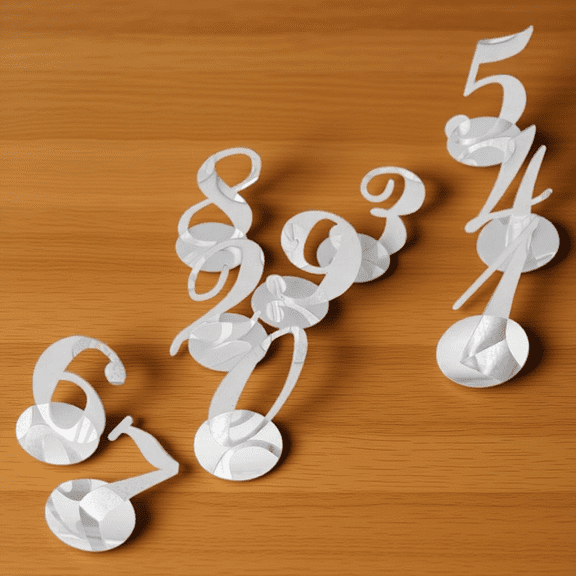 OULII Set of 10 Elegant Acrylic Table Numbers for Wedding Receptions, Birthday Parties, and Special Event Decorations