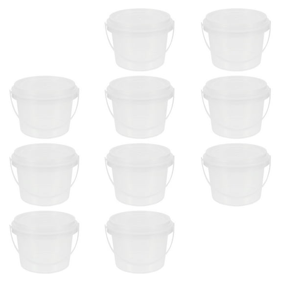 OULII Transparent PP Storage Bucket Multipurpose Drink Cups for Home Storage 10Pcs