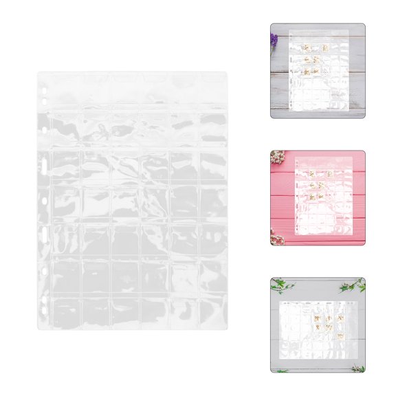OULII 10Pcs Coin Collection Album Inserts for Home Use Transparent Sleeves with 42 High Visibility Pockets