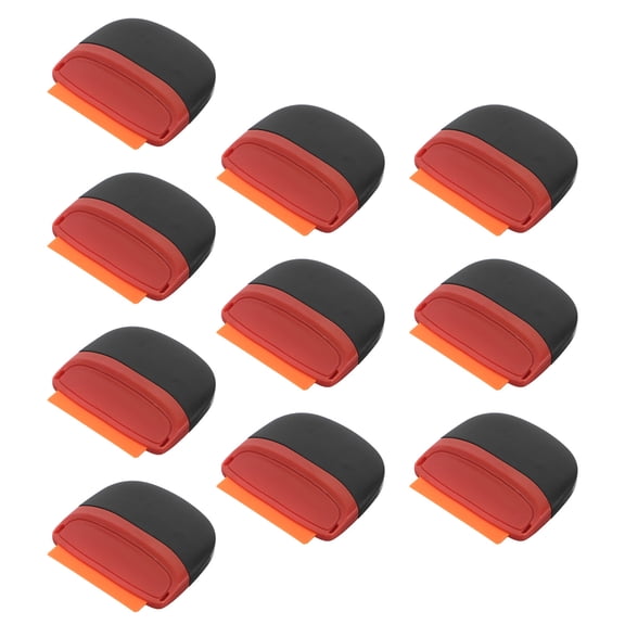 OULII 10Pcs Compact Plastic Scraper Tool for Removing Stickers Labels and Residue