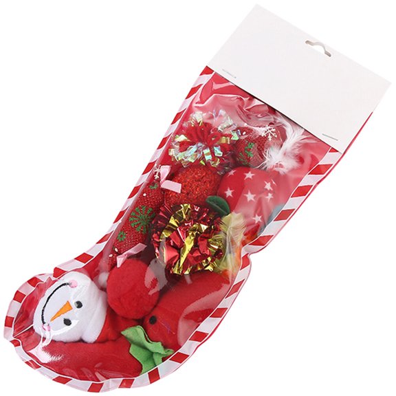 OULII 10Pcs Kitten Accessories Plush Assorted Color Christmas For Cats