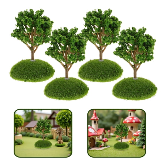 OULII 10Pcs Model Trees for Craft Plastic Multi Color with Realistic Texture for Architecture Model and Diorama Use