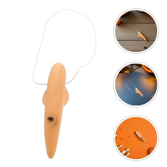 OULII 10-Piece Reusable Fake Nose Set, Light Yellow Nose Props for Cosplay, Costume Parties, Decorations