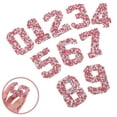 thumbnail image 1 of OULII 10Pcs Self Adhesive Rhinestone Number Patches for Clothes Iron on Gems Craft Decoration, 1 of 8