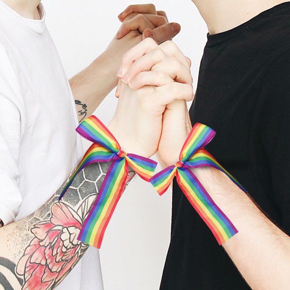 OULII 10Pcs Ribbons for Dress Assorted Color Pride Day Ribbon Home Supplies