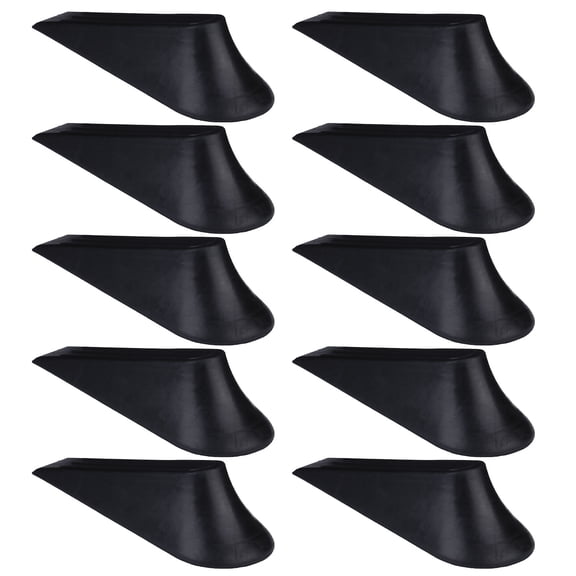 OULII 10Pcs Black Rubber Door Holders for Home Security with Anti Skid Base Protects Doors from Closing