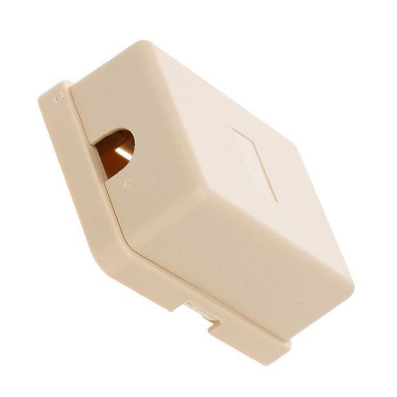 OULII 10Pcs Surface Mount Phone Jack Beige Rj11 6p4c Single Port Modular Telephone Box