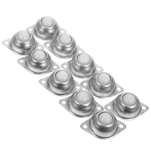OULII 10Pcs Universal Ball Casters Plated Silver Nylon Rollers with Galvanized Iron for Smooth Movement