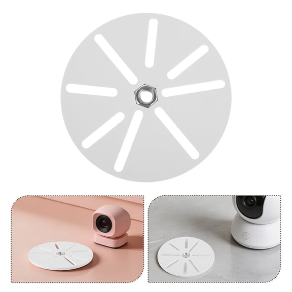 OULII Disk-Shaped Camera Stand, White, for Home, Sleek Design, Stable on Walls, 10Pcs