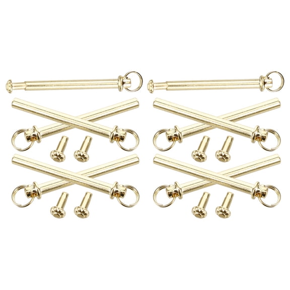 OULII 10Set Metal Rivet Set Folding Fan Shaft Replacement Kit Hand Fan Repair Accessory Golden