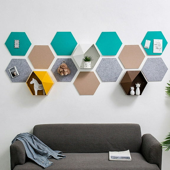 OULII 10Pcs Assorted Color Felt Board for Wall with Peel and Stick Installation