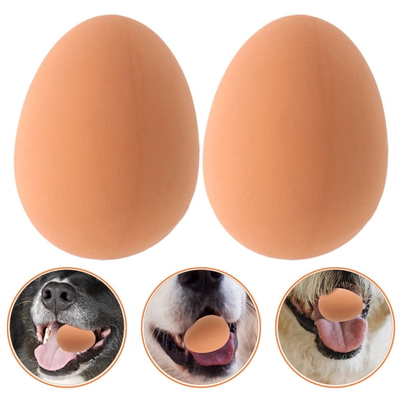 OULII 10pcs Dog Bouncy Egg Toy Rubber Pink For Puppies Exercise Enhancement