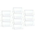 thumbnail image 1 of OULII 10Pcs Transparent Acrylic Name Plate Holders Dual Sided Desk Sign Display for Office, 1 of 6