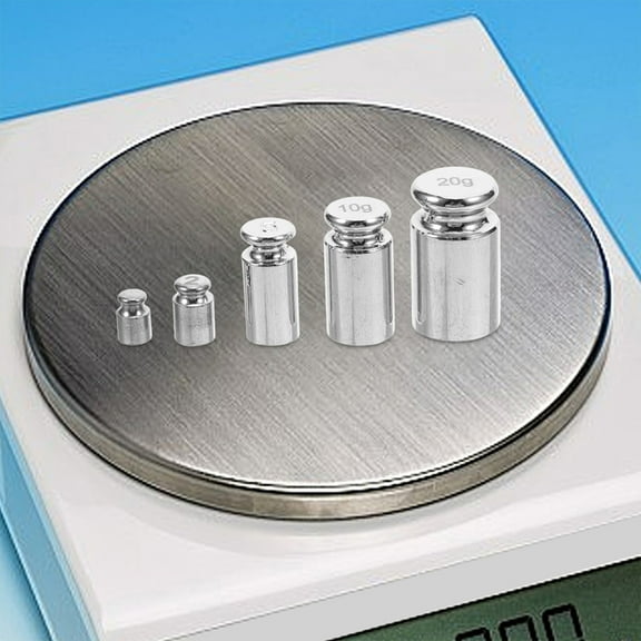 OULII 10-Piece Steel Calibration Weight Set for Scale Accuracy, Grams Weights Ideal for Student and Lab Use