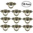 thumbnail image 1 of OULII 10pcs Vintage Kitchen Cabinet Cupboard Dresser Door Drawer Ring Pull Handles Knobs (Antique Brass), 1 of 5