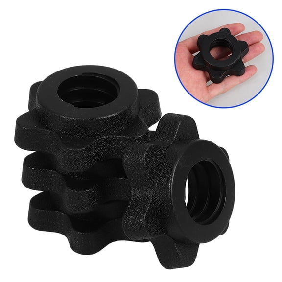 OULII 10pcs Weight Lifting Clips Dumbbell Collars Plastic Black for Stability During Weightlifting