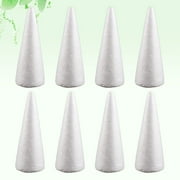 OULII DIY Craft Cones for Christmas and Winter Decorations White 12Pcs