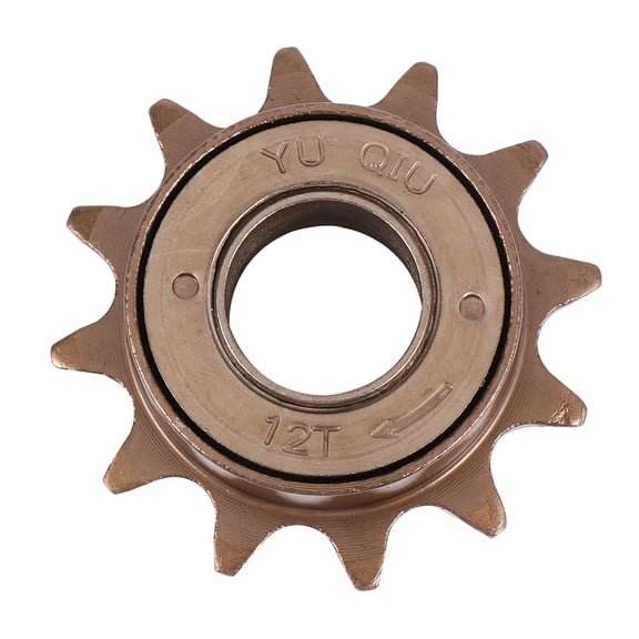 OULII 12 Tooth Flywheel for Bike Steel Inner Diameter 34MM Brown 12T Large Hole Freewheel Easy Install Smooth Rotation