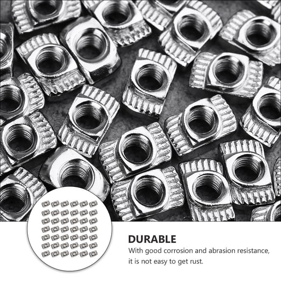 OULII Nut Slider T Nut Carbon Steel 120Pack Silver