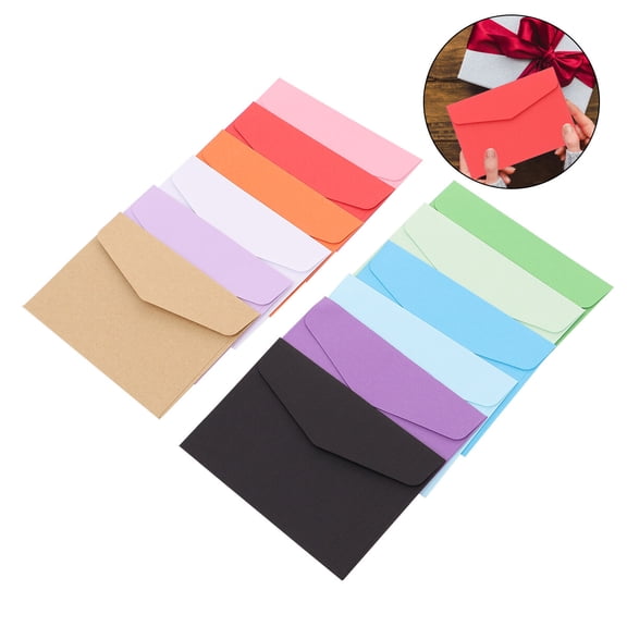 OULII 120Pcs Card Envelopes Assorted Color for Card Holding and Storage