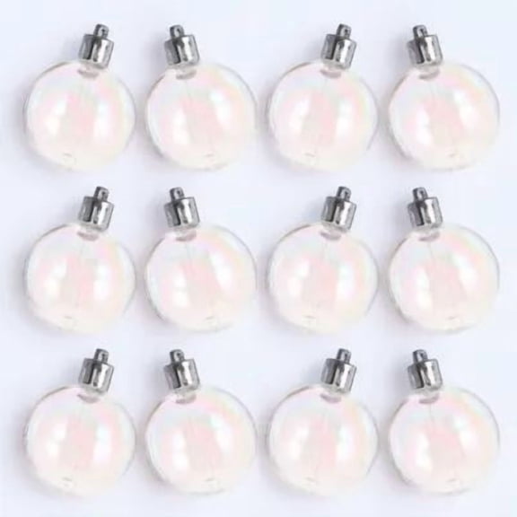 OULII Hanging Transparent Plastic Xmas Ornament 12Pcs Perfect for Party Decoration