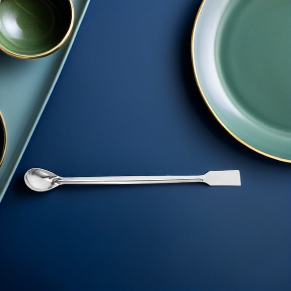 OULII 12Pcs Lightweight Stainless Steel Laboratory Stirring Spoons for Mixing