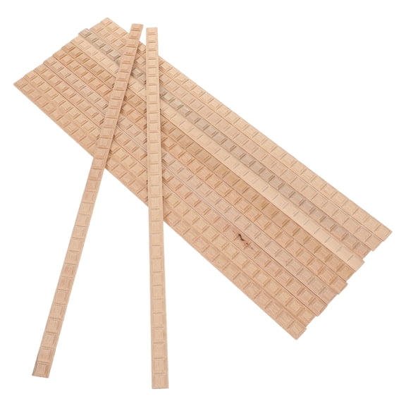 OULII 12Pcs Unfinished Wooden Decorative Trim for Creative Painting and Furniture Enhancement