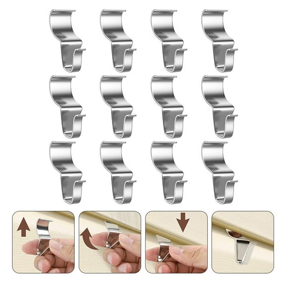 OULII 12Pcs Vinyl Side Hook Stainless Steel Hidden Wall Siding Hangers No Drilling Hook