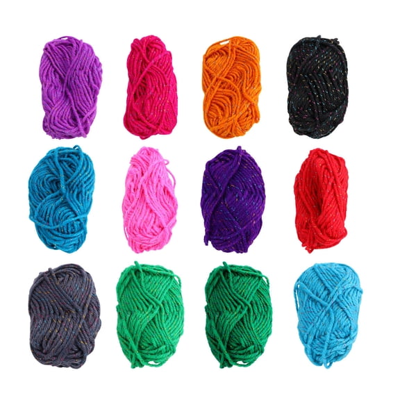 OULII Premium Knitting Yarn Set, and Handcraft Supplies, 12 Pieces for Knitting and Crochet Projects