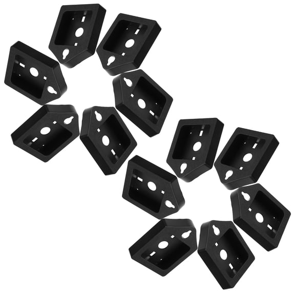 OULII 12Pcs Plastic Clock Back Covers for Quartz Mechanism Black Replacement Parts for Home Use