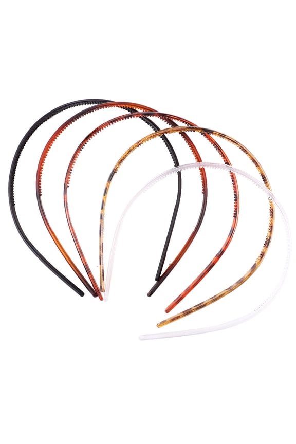 Headband Plastic Hair Clasp Assorted Color 12Pcs